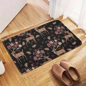 Christmas Peace Deer Bathroom Rugs Winter Bath Mat Absorbent Non Slip Bathroom Mat Christmas Soft Floor Carpet 16x20 Inches - 1 of 1