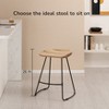 MH London Ember 26" Saddle Seat Solid Wood and Metal Counter Bar Stool - 4 of 4
