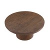 Sapphtopaz Coffee Table Modern Round End Table Center Coffee Bar with Cylindrical Leg and Wood Veneer Tabletop for Living Room, Apartment - 4 of 4