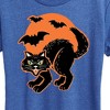 Women's - Instant Message - Vintage Paper Cat Halloween Short Sleeve Graphic T-Shirt - 2 of 4