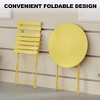 3-Piece Folding Outdoor Bistro Set, Premium Metal Frame Table & 2 Chairs for Patio, Porch, Garden, and Poolside - 3 of 4