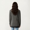 Anna-Kaci Women's Long Sleeve V-Neck Top with Contrast Crochet Trim and Relaxed Hem - 2 of 4
