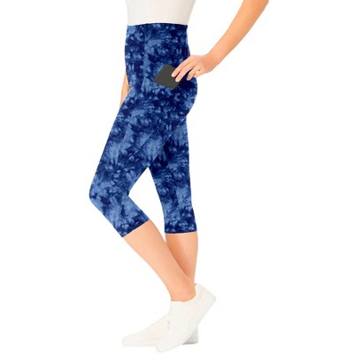 Woman Within Plus Size Pocket Capri Legging