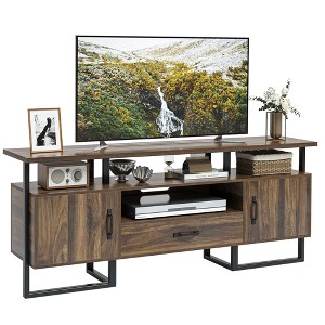 75-inch TV Stand, Mid-Century Modern Entertainment Center with Storage, Tall Media Cabinet with Drawers for Living Room - 1 of 4