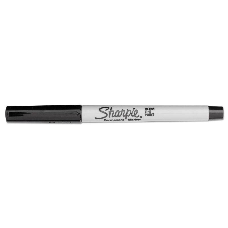 Sharpie Permanent Markers Ultra Fine Point Black Dozen 37001, 3 of 9