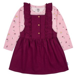 Gerber Baby and Toddler Girls' Jumper & Top Set, 2-Piece - 1 of 4