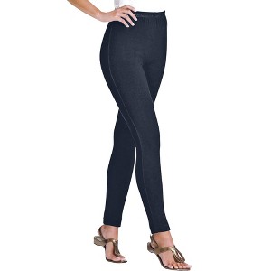 Woman Within Women's Plus Size Stretch Cotton Legging - 1 of 4