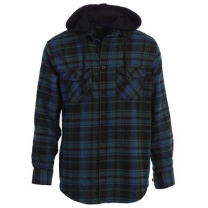 Gioberti Men's Removable Hoodie Plaid Checkered Flannel Shirt - 1 of 2