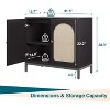 Coucheta Rattan Sideboard Cabinets - with Woven Doors & Adjustable Shelves for Dining Room, Living Room, Entryway, Available in Colors - 3 of 4