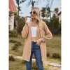 Clearlove Long Sleeve Coat Women's Cardigan Jacket Knitted Solid Color Open Stitch Loose Fit Mid-length Soft Casual Perfect for Spring Fall - 2 of 4