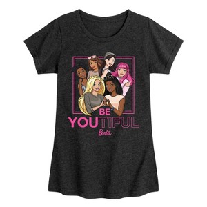 Girls' - Barbie - BeYOUtiful Fitted Short Sleeve Graphic T-Shirt - 1 of 4