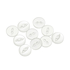 Unique Bargains Round Resin 2-Hole Fish Eye Craft Replacement Sewing Button 10 Pcs - 1 of 4