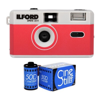 Ilford Sprite 35-II Reusable/Reloadable 35mm Film Camera with CineStill Film