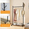 Metal Clothing Rack with Wheels, Coat Rack for Hanging Clothes, Rolling Clothes Racks with Storage Shelf for Small Space - 4 of 4