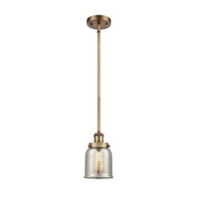 Bell - 1 Light Stem Hung Mini Pendant In Industrial Style-10 Inches Tall and 5 Inches Wide