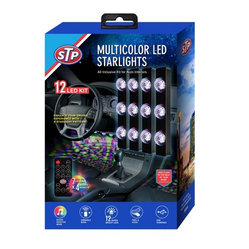 Monster LED Multicolor Automotive Interior Accent Lights, Customizable with  Remote, 2-Pack