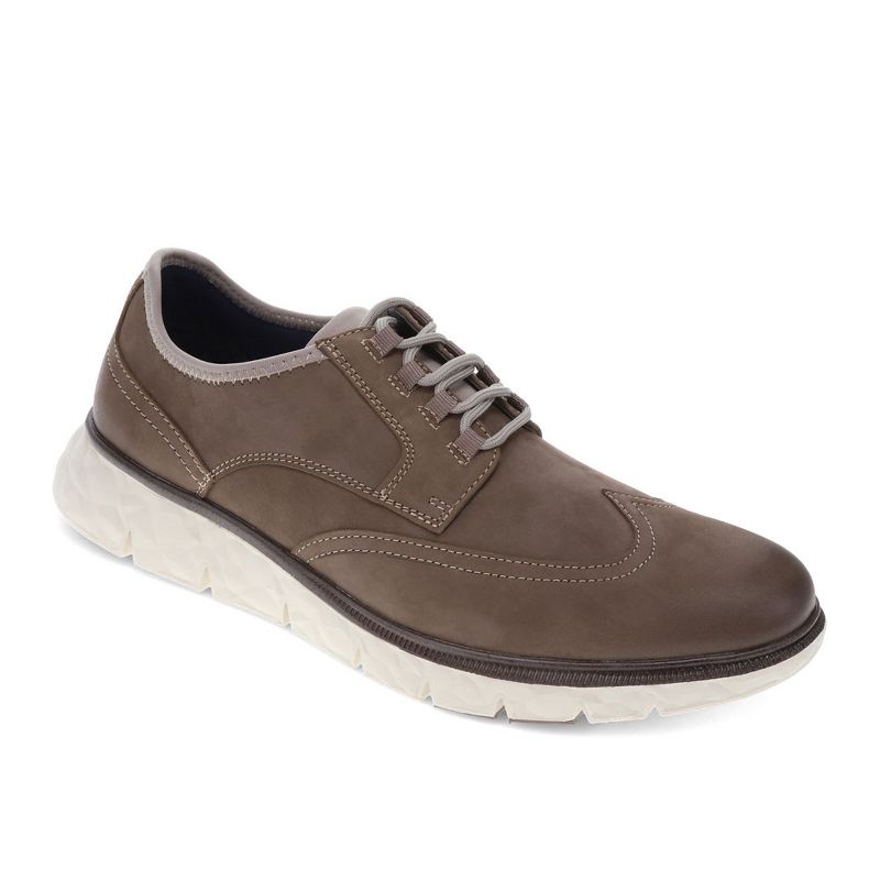 Dockers Mens Clarkston Leather Casual Lace-Up Oxford, Taupe, Size 8