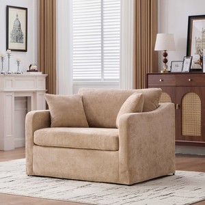 Hrinhom 45.3"W Modern Comfortable Chenille Single Armchair With Cushions - 1 of 4