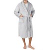 PAVILIA Mens Soft Robe, Plush Warm Bathrobe for Men, Long Spa Fleece Flannel with Shawl Collar, Pockets, Trim Piping - 2 of 4
