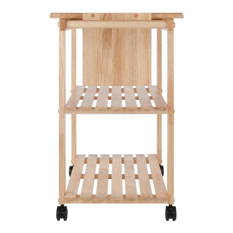 Utility Cart with Cutting Board Wood/Natural - Winsome, 4 of 15