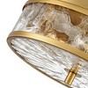 LamQee Flushmounts 2 -Light 12-in Flush Mount Light with Cracked Glass Shade - 4 of 4