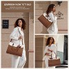 LOVEVOOK Laptop Tote Bag for Women,Leather Work Bag, Waterproof Business Teacher Bag - 2 of 3