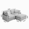 TiramisuBest Modular Sectional Sofa,Deep Seat Couch for Living Room , 4 Pillow, Modern L-Shaped Sofa for Living Room Bedroom Apartment,BLACK - 4 of 4