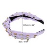 Unique Bargains Women's Full of Diamonds Knotted Headband Purple 1 Pc - 4 of 4
