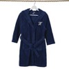 Personalized Linum Kids 100% Polyester SUPER PLUSH Double Brushed Hooded Bathrobe in White Script Font - 2 of 3