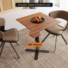 Leisuremod Vail 24-Inch Square Dining Table with MDF Top and X-Shaped Steel Base for Kitchen, Dining, and Pub - 4 of 4