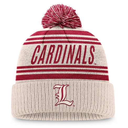 Louisville Cardinals Top of the World Dash Cuffed Knit Hat with Pom - Red