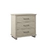 Set of 2 32'' Night Stand Beige - Accent Furniture: Modern Design, 3 Drawers, Metal Legs - image 2 of 4