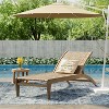 Christopher Knight Home Benfield Outdoor Acacia Wood and Flat Wicker Chaise Lounge - 2 of 4