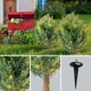 Set of 2 Artificial Cypress Shrub Ball Trees with Ground Spikes for Front Porch Garden Indoor Outdoor - 4 of 4