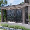 Wooakway 47" x 72" Black Metal Garden Trellis Privacy Screen Indoor Outdoor Room Divider Lattice Panel - 3 of 4