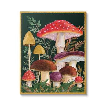 Stupell Industries Woodland Mushrooms Nature Canvas Wall Art