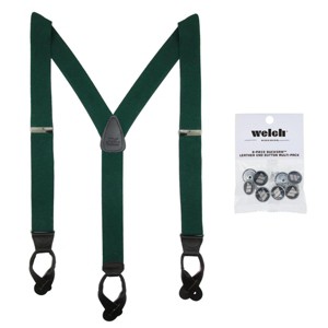 CTM Men's Elastic Button End Dress Suspender with Bachelor Buttons - 1 of 4