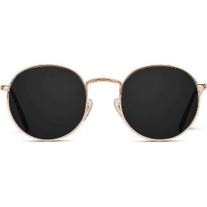 grinderPUNCH Aviator Sunglasses for Women Men, UV400 Protection Lens and Lightweight Metal Black - 1 of 1