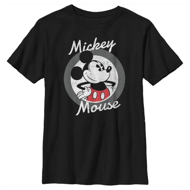 Boy's Disney Mickey Mouse Classic Circle T-Shirt, 1 of 6