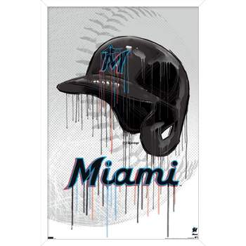 Trends International MLB Miami Marlins - Drip Helmet 22 Framed Wall Poster Prints