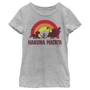 Girl's Lion King Hakuna Matata Rainbow T-Shirt - 1 of 4