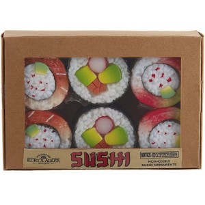 Kurt Adler Paper Ornaments for Christmas Tree, Sushi Box (Set of 6) - 1 of 4