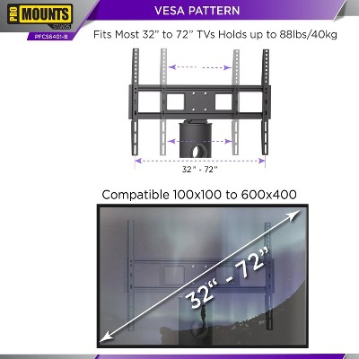 Black Metal Rolling Mobile TV Stand Cart with Swivel Mount