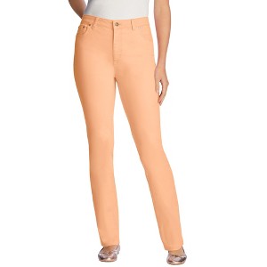 Woman Within Plus Size Tall Straight-Leg Stretch Denim Jean - 1 of 4