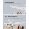 59-Inch Folding Laundry Drying Rack with 3 Rotatable Arms, 4 Sturdy Legs, Stainless Steel Construction, Holds Up to 27 Pieces of Clothing - 4 of 4