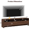 AMERLIFE 70" Modern Wood TV Stand with Curved Design & 2 Storage Cabinets, for TVs Up to 80", Media Console Entertainment Center for Living Room - 2 of 4