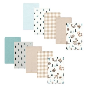Luvable Friends Hudson Baby Flannel Burp Cloths 10pk Set - 1 of 2