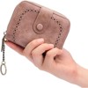 FATMOON Leather Credit Card Holder for Women - RFID Blocking,Bifold Zipper & Compact Organizer with Keychain for Daily Use,Travel - 2 of 4