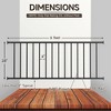 APRILSOUL Black Metal Flat Railing Kit for Porch, Balcony, Deck without Post - 4 of 4
