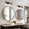 LNC Naturestrl 22-in 3-Lights Black Cylinder Modern/Contemporary Bathroom Vanity Lights ,Clear Glass Shade - 4 of 4